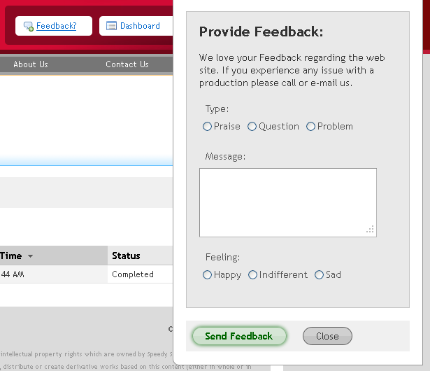 Feedback Form